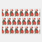 Feestelijke Franse Bulldog Honden Schattige Puppie Inpakpapier Vel (Voorkant)