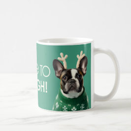 Feestelijke Franse Bulldog Mok - Hier naar Sleigh