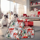 Feestelijke Franse Bulldog Puppy Kerstmis Cadeaupapier<br><div class="desc">Haal feestelijk Frans genot uit de verpakking met ons charmante inpakpapier. Deze naadloze design zijn voorzien van vrolijke Franse Bulldog puppies in een kerstscène,  ideaal voor het maken van uw cadeaus extra speciaal voor hondenliefhebbers en Franse Bulldog eigenaren.</div>