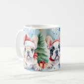 Feestelijke Franse Bulldogs Kerst Mok (Voorkant links)