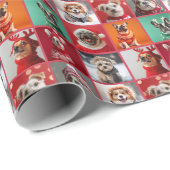 Feestelijke Frenchie en vrienden Wrapping Paper Ro Cadeaupapier (Rol Hoek)