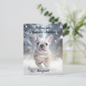  feestelijke frenchie Frolic Briefkaart (Staand voorkant)