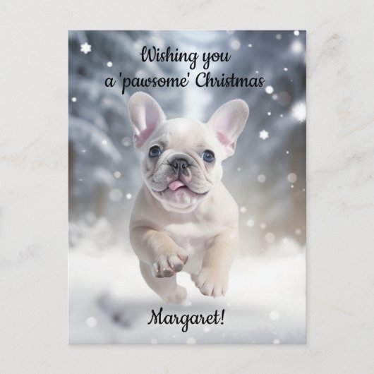 feestelijke frenchie Frolic Briefkaart (Voorkant)