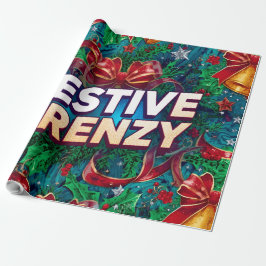 Feestelijke Frenzy Maximalist Holiday Cadeaupapier