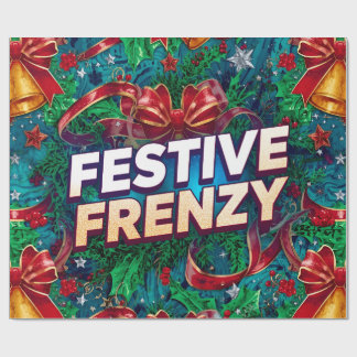 Feestelijke Frenzy Maximalist Holiday Cadeaupapier