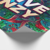 Feestelijke Frenzy Maximalist Holiday Cadeaupapier (Hoek)