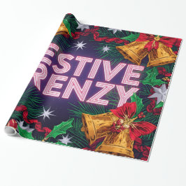 Feestelijke Frenzy Maximalist Holiday Cadeaupapier