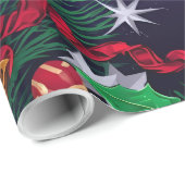 Feestelijke Frenzy Maximalist Holiday Cadeaupapier (Rol Hoek)