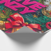 Feestelijke Frenzy Maximalist Holiday Cadeaupapier (Hoek)