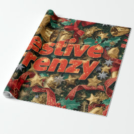Feestelijke Frenzy Maximalist Holiday Cadeaupapier