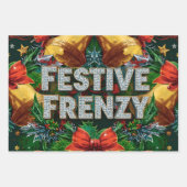 Feestelijke Frenzy Maximalist Holiday Inpakpapier Vel (Voorkant 2)