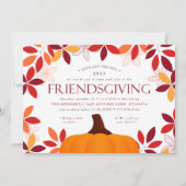 Feestelijke Friendsgiving Thanksgiving Diner Kaart (Voorkant)