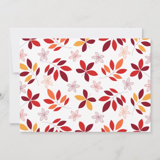 Feestelijke Friendsgiving Thanksgiving Diner Kaart (Achterkant)