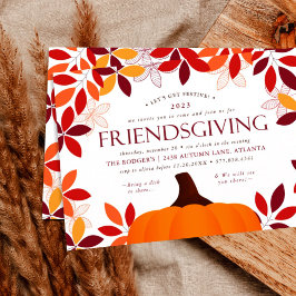 Feestelijke Friendsgiving Thanksgiving Diner Kaart