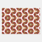Feestelijke Frolic Christmas Wrapping Paper Set (Voorkant)