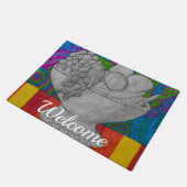 Feestelijke Fruit Bowl Welkom Deurmat (Schuin)