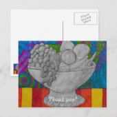 Feestelijke Fruitmand Briefkaart (Voorkant / Achterkant)
