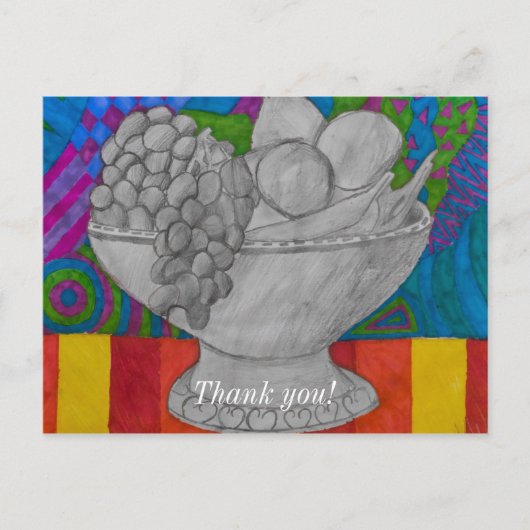 Feestelijke Fruitmand Briefkaart (Voorkant)