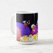 Feestelijke Fubby foto met ballonnen en taart. Koffiemok (Voorkant links)