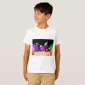 Feestelijke Fubby foto met ballonnen en taart. T-shirt (Voorkant volledig)