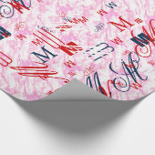 Feestelijke Fuchsia Roze Wolken Decor Cadeaupapier (Hoek)