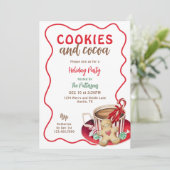 Feestelijke Fun Cookies en Hot Cocoa Christmas Par Kaart (Staand voorkant)