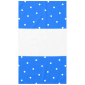 Feestelijke Fun Helderblauw Brede Witte gestippeld Tafelkleed (Voorkant)