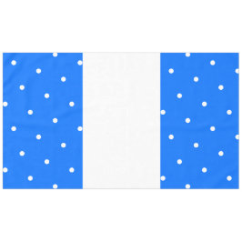 Feestelijke Fun Helderblauw Brede Witte gestippeld Tafelkleed
