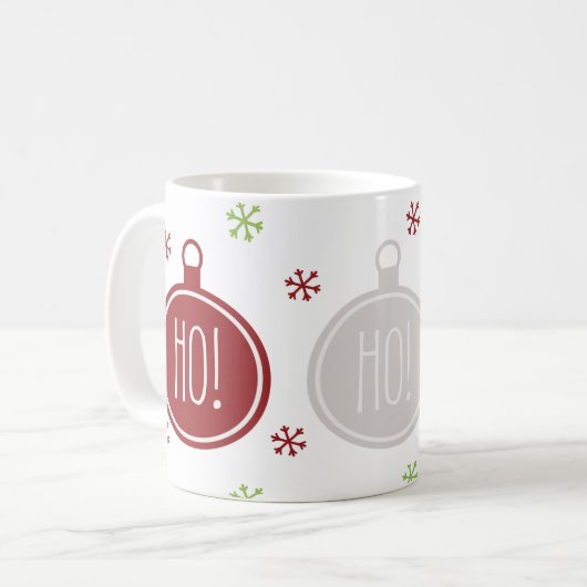 Feestelijke Fun Ho! Ho! Ho! Christmas Koffiemok (Voorkant links)