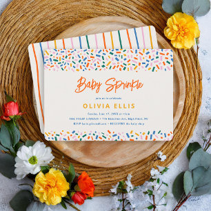 Feestelijke Fun Modern Baby Sprinkle Kaart