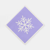 Feestelijke Fun White Alpine Snowflake op licht Pa Servet (Hoek)