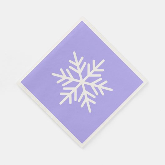 Feestelijke Fun White Alpine Snowflake op licht Pa Servet (Hoek)