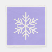 Feestelijke Fun White Alpine Snowflake op licht Pa Servet (Voorkant)