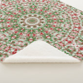 Feestelijke Funky Boho Hippie Kerstkaleidoscoop Sherpa Deken (3/4)