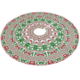 Feestelijke Funky Trippy Groovy Kerst Kaleidoscoop Fleece Kerstboom Rok