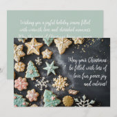 Feestelijke Funny Christmas Cookie Wenskaart Feestdagenkaart (Voorkant / Achterkant)