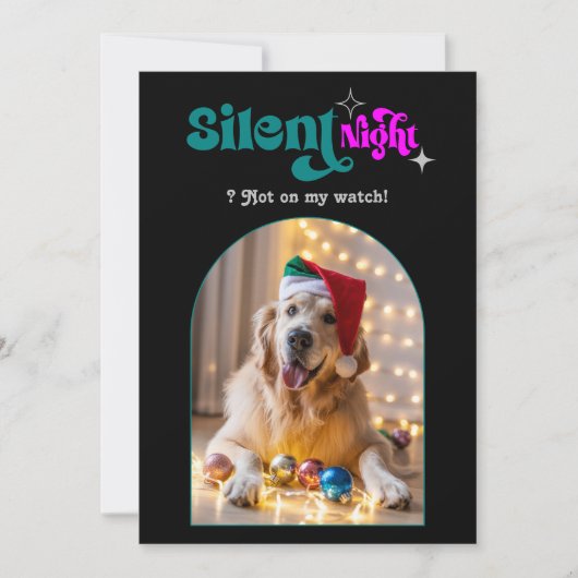 Feestelijke Fusie Grappige Retro Huisdier Hond Ker Feestdagenkaart (Voorkant)