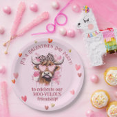 Feestelijke Galentijnse dag Hereford Koe Papieren Bordje (Feest)