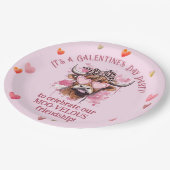 Feestelijke Galentijnse dag Hereford Koe Papieren Bordje (Gekanteld)