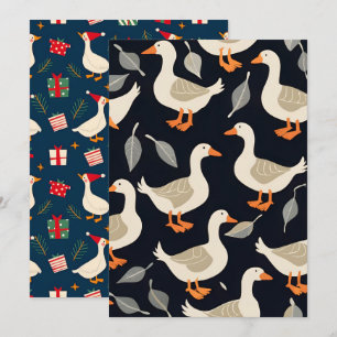 Feestelijke Gans Kerstmis – Grappig Kerst Grappen Feestdagenkaart