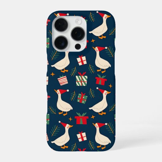 Feestelijke Gans Kerstmis – Grappig Kerstmis Grap  iPhone Hoesje (Achterkant)