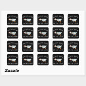 Feestelijke Gans Loslopend Kerst Grappige Eend Vierkante Sticker (Vel)