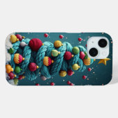 Feestelijke garen kerstboom groen rood Case-Mate iPhone case (Achterkant (horizontaal))