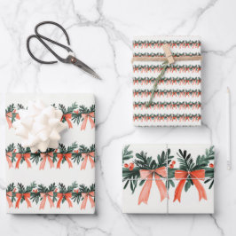 Feestelijke Garland waterverf Ribbons Gift Giving Inpakpapier Vel