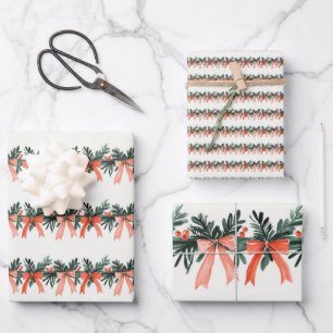 Feestelijke Garland waterverf Ribbons Gift Giving Inpakpapier Vel