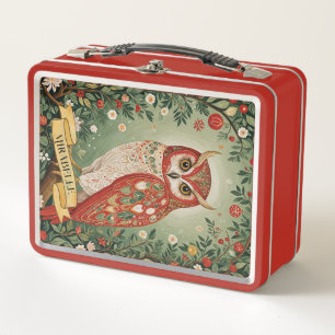 Feestelijke gebladerte uil gepersonaliseerd