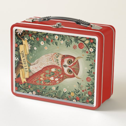 Feestelijke gebladerte uil gepersonaliseerd (Voorkant)