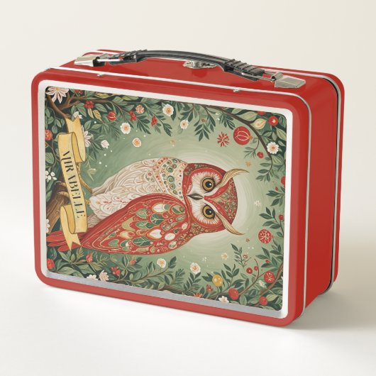 Feestelijke gebladerte uil gepersonaliseerd (Achterkant)