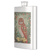 Feestelijke gebladerte uil gepersonaliseerd flacon (Links)