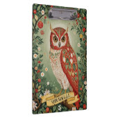 Feestelijke gebladerte uil gepersonaliseerd klembord (Rechts)